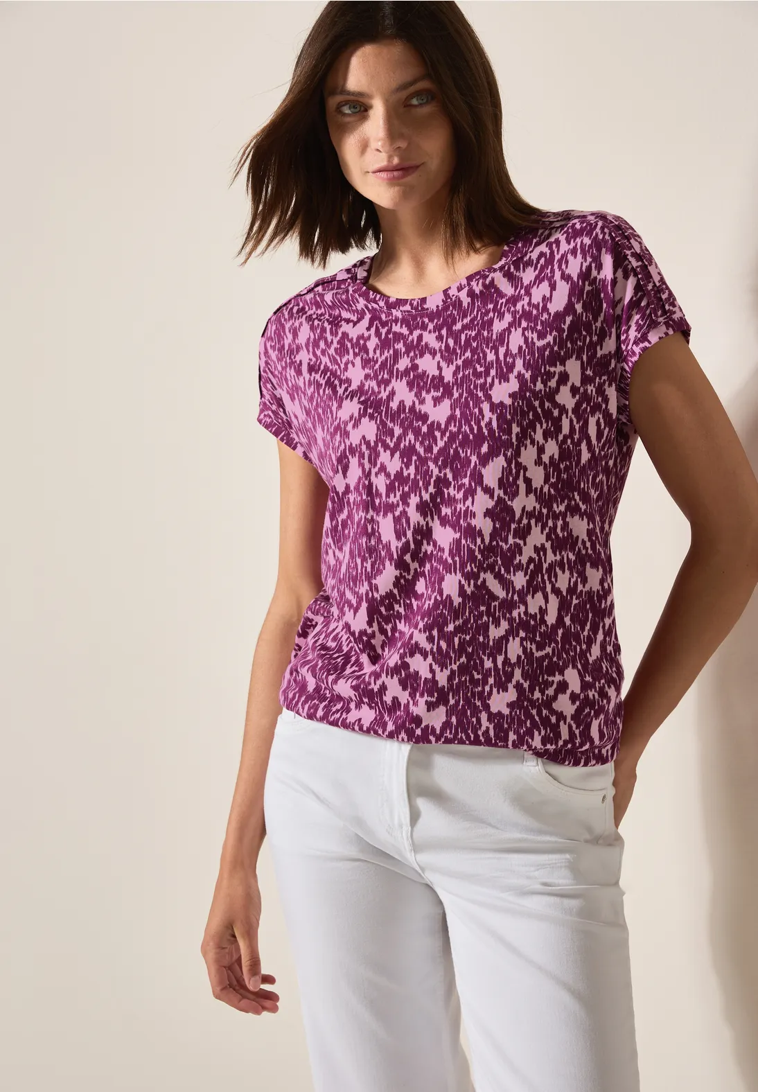 Cecil Shirt mit Minimal Print - Cherry Blossom Pink