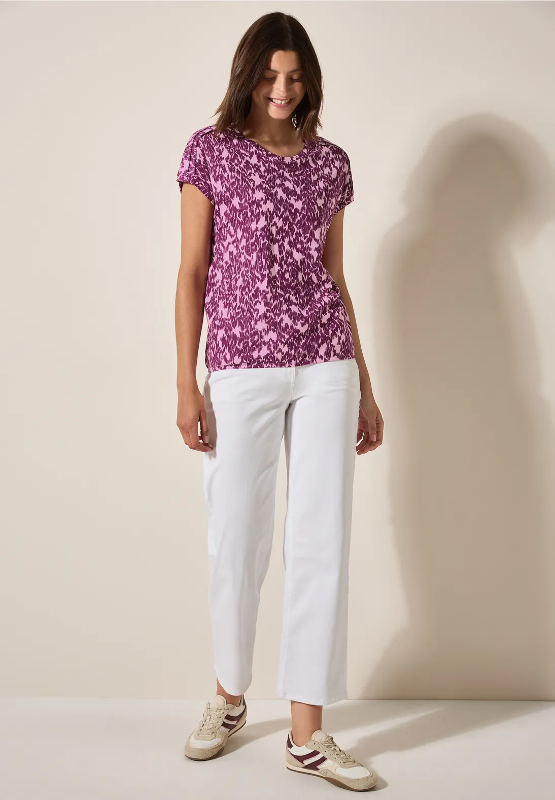 Cecil Minimal Print Shirt - Cherry Blossom Pink