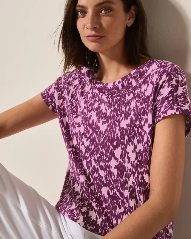 Cecil T-Shirt met Minimal Print - Cherry Blossom Pink