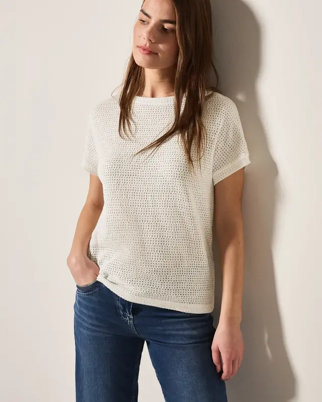 Cecil Struktur Shirt - Vanilla White