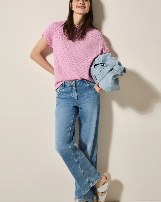 Cecil Structuur Shirt - Cherry Blossom Pink