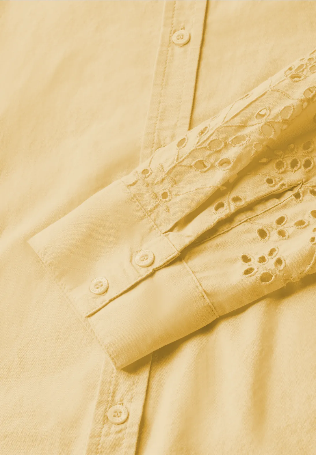 Street One Studio Blouse met Geborduurde Mouwen - Blend Yellow