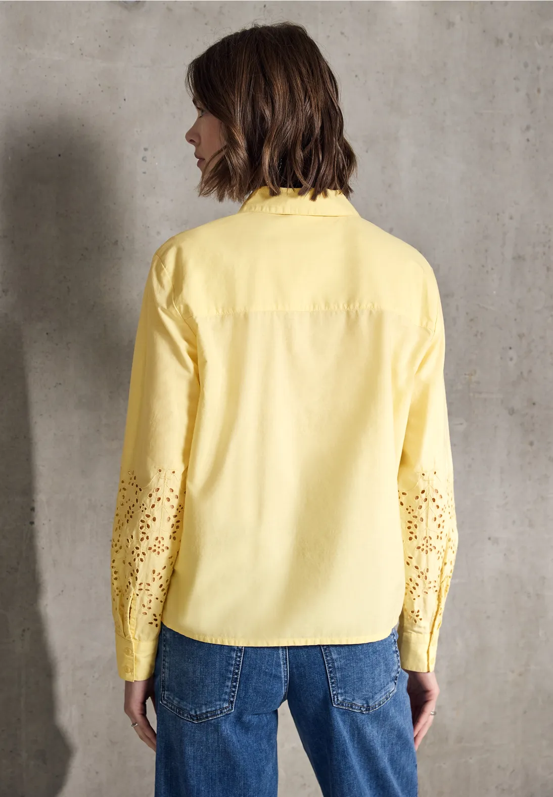 Street One Studio Blouse met Geborduurde Mouwen - Blend Yellow