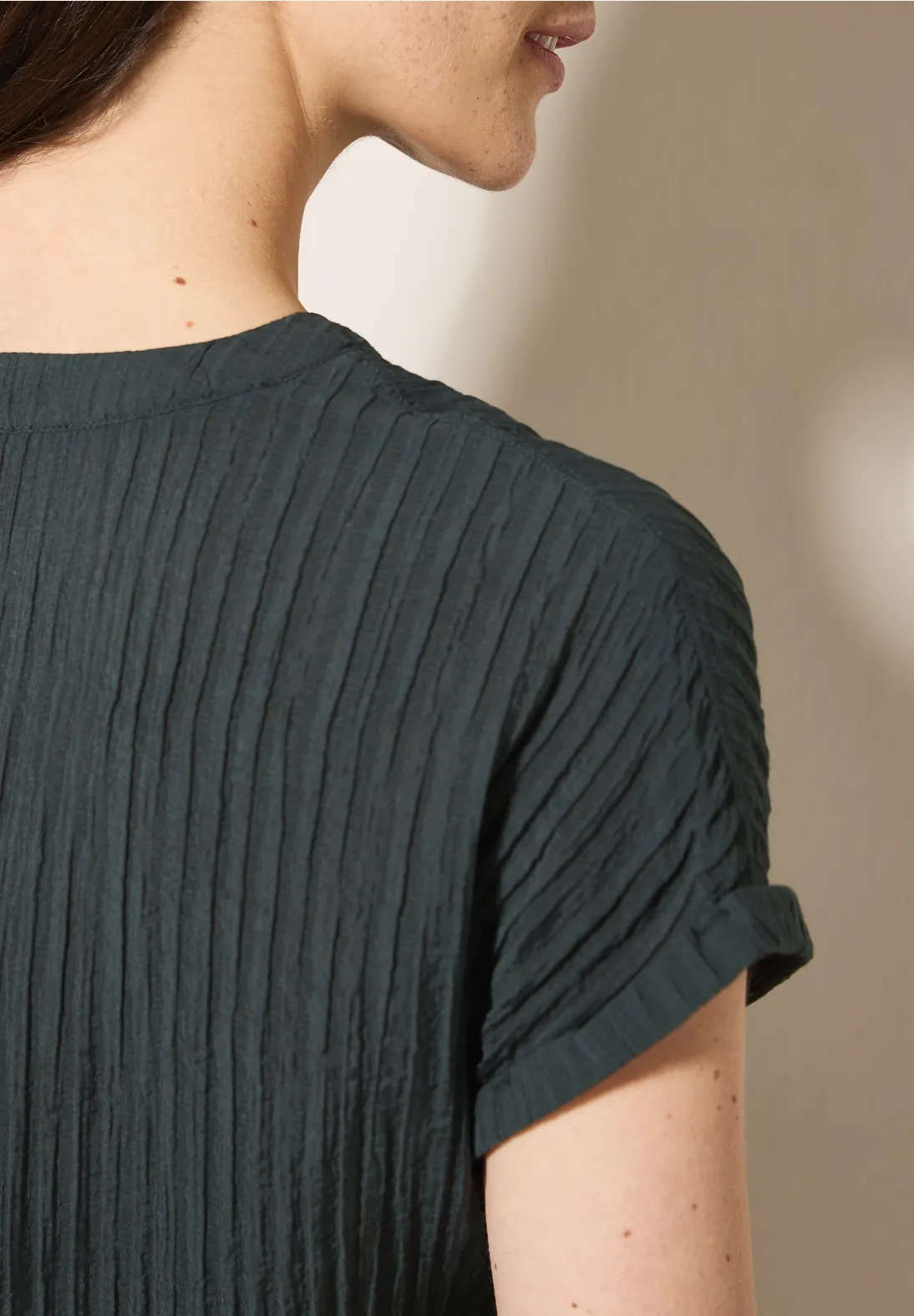 Cecil Strukturbluse - Slate Khaki