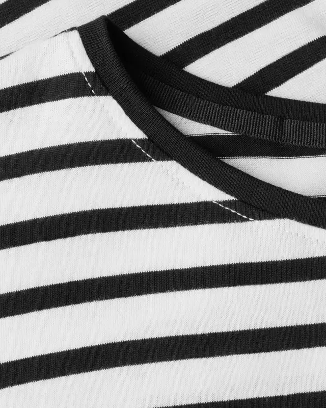 Street One Streifenshirt mit Wording - Black