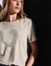 Street One T-Shirt with Foil Print - Moonstone Sand