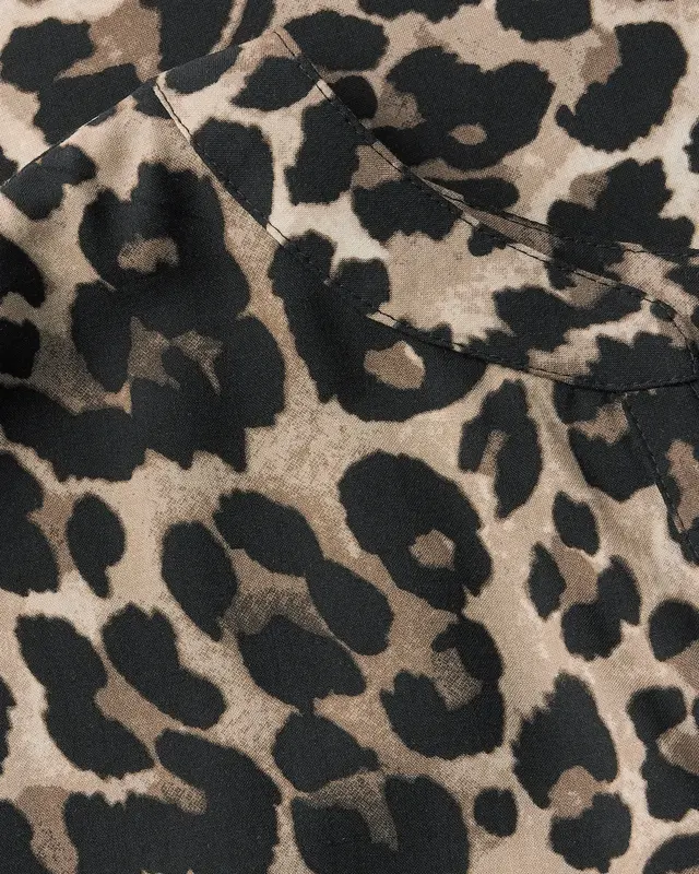Street One Leopard Print Blouse - Black