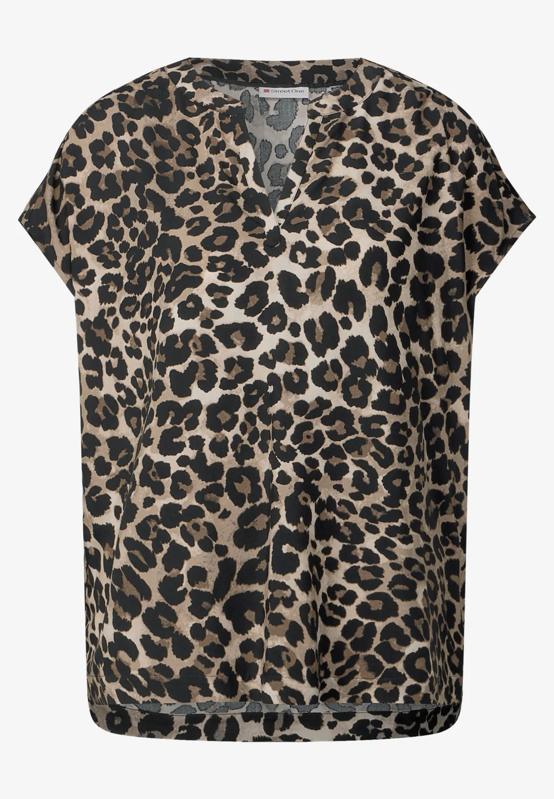 Street One Blusenshirt mit Leo-Muster - Black