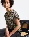 Street One Leopard Print Blouse - Black
