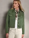 Street One Studio Cropped Jeansjacket - Green Wash
