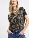 Street One Shirt with Leo Print Crista - Black