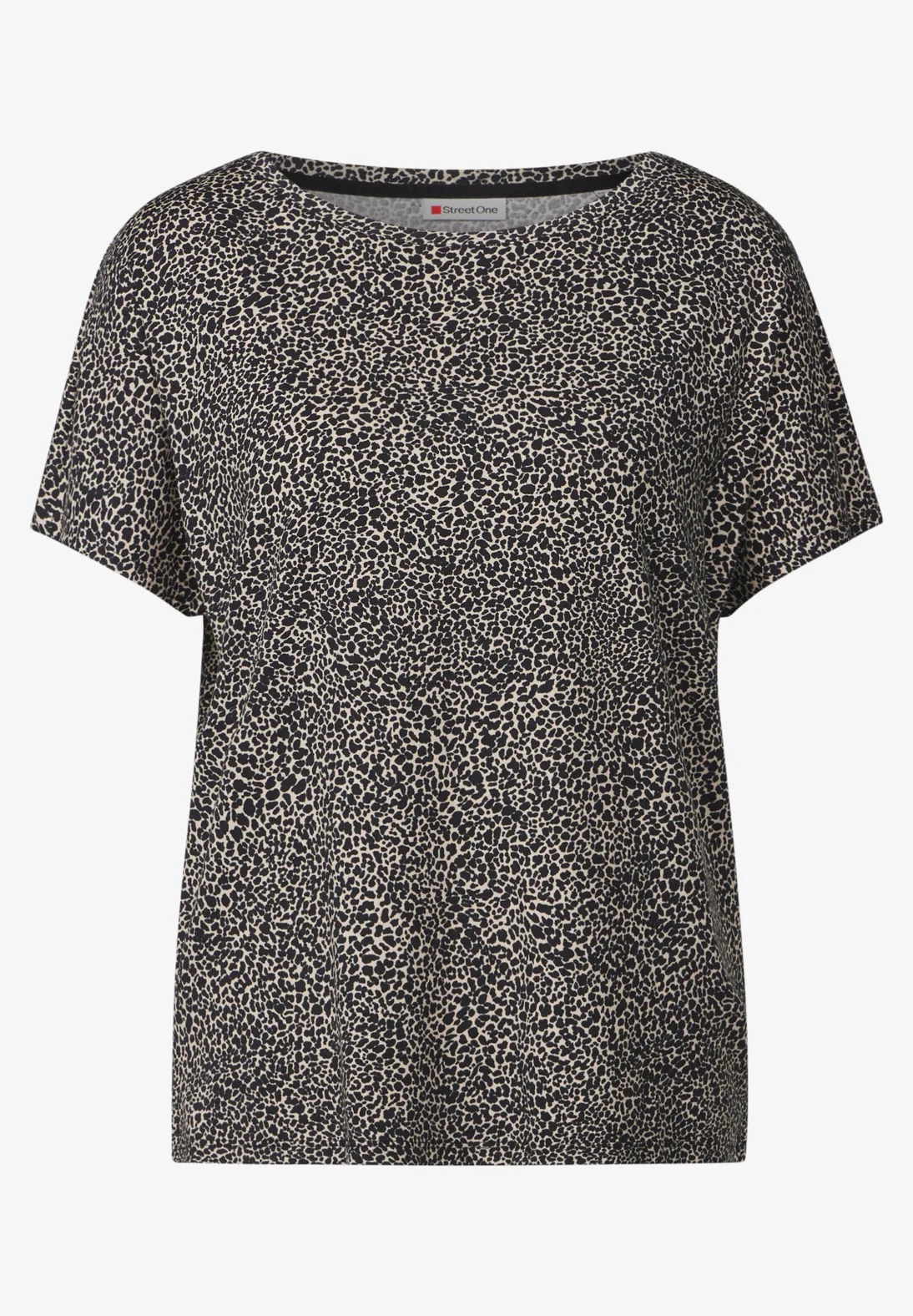 Street One Shirt mit Leo-Muster Crista - Cotton Cream
