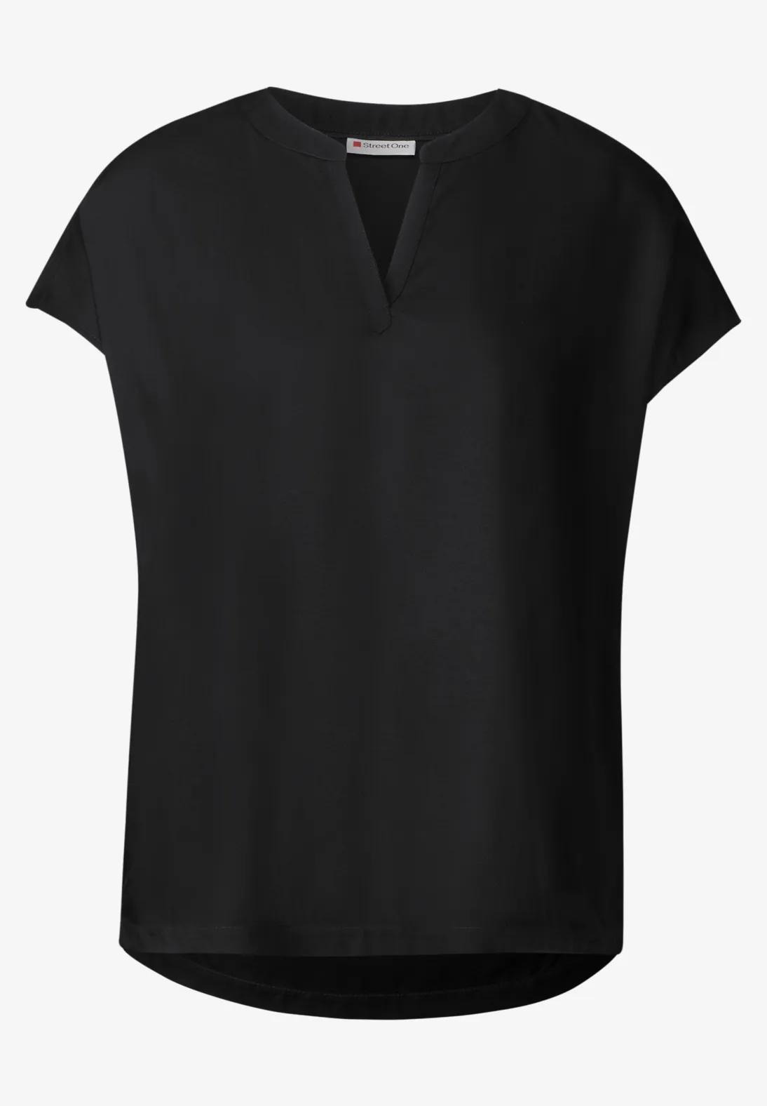 Street One Blouse met Gespleten Hals - Black