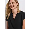 Blouse met Gespleten Hals - Black