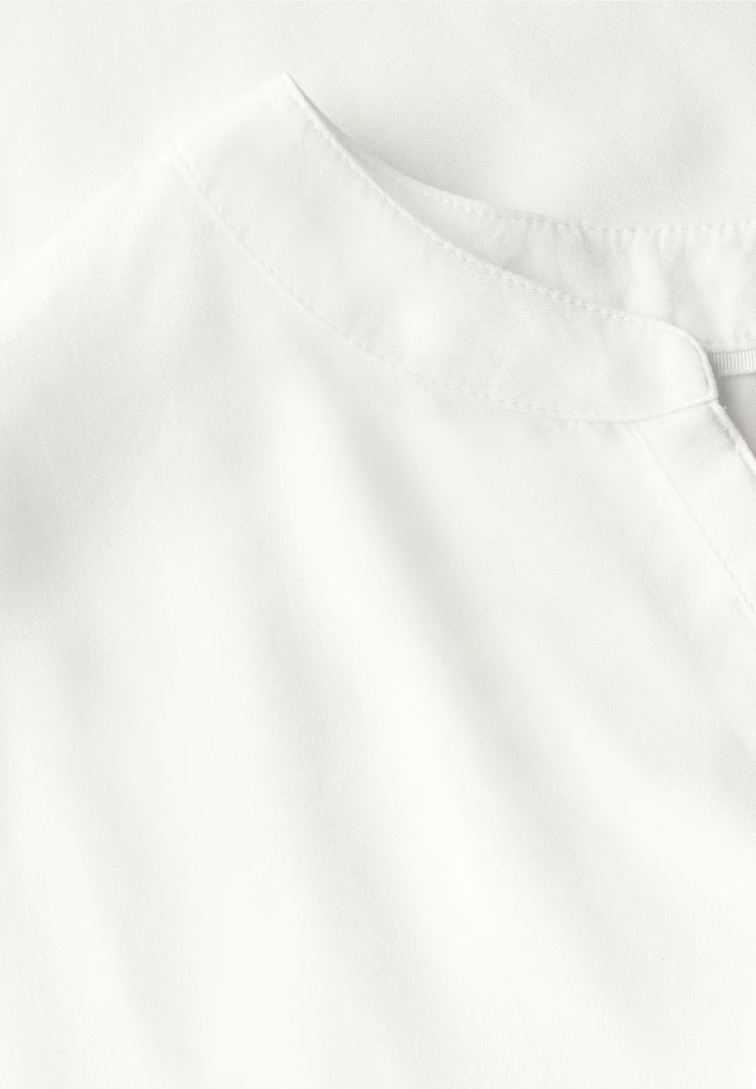 Street One Split Neck Bluse in Unifarbe - Off White