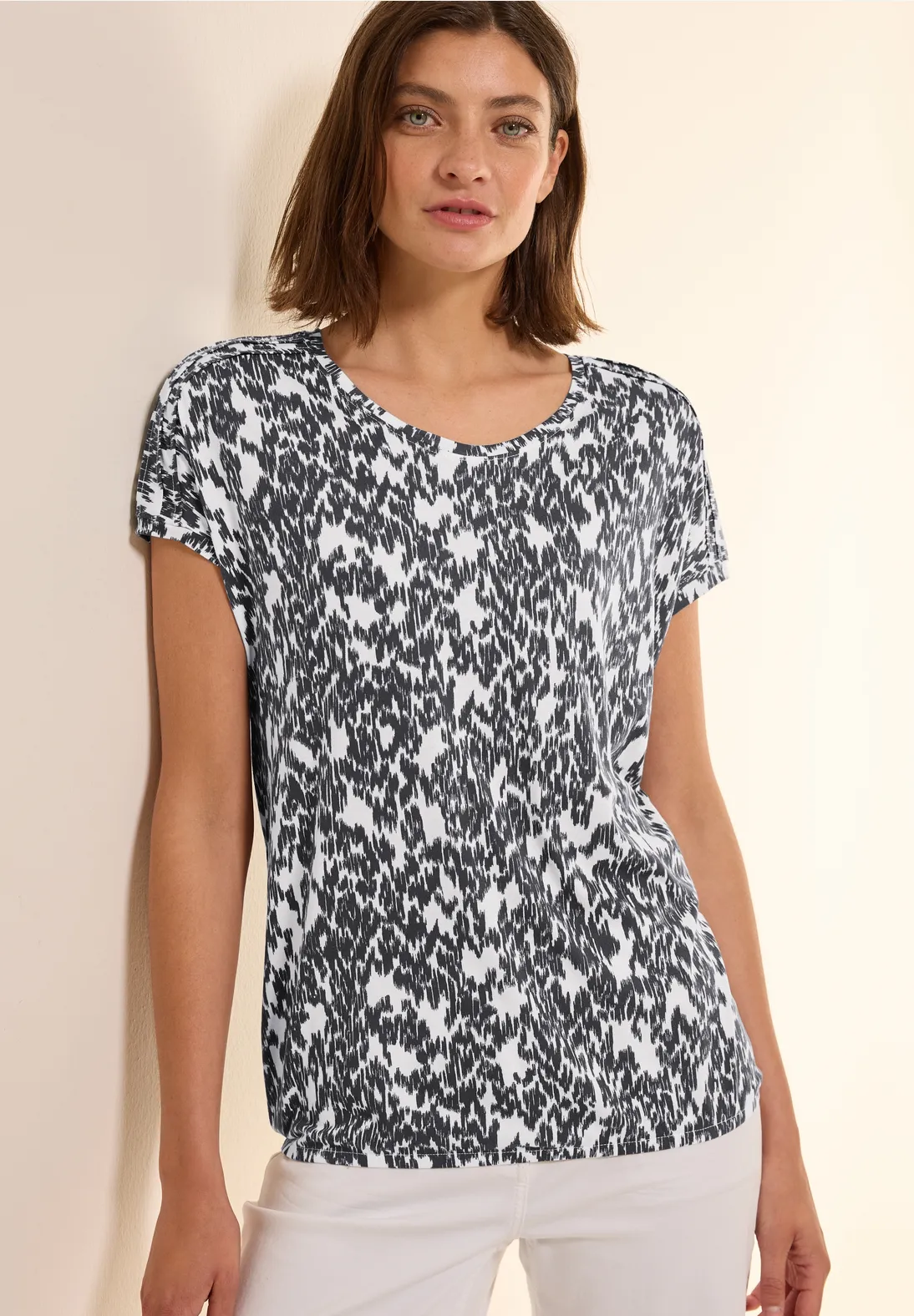 Cecil Shirt mit Minimal Print - Vanilla White