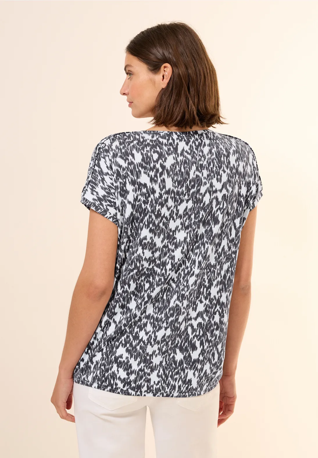 Cecil Minimal Print Shirt - Vanilla White