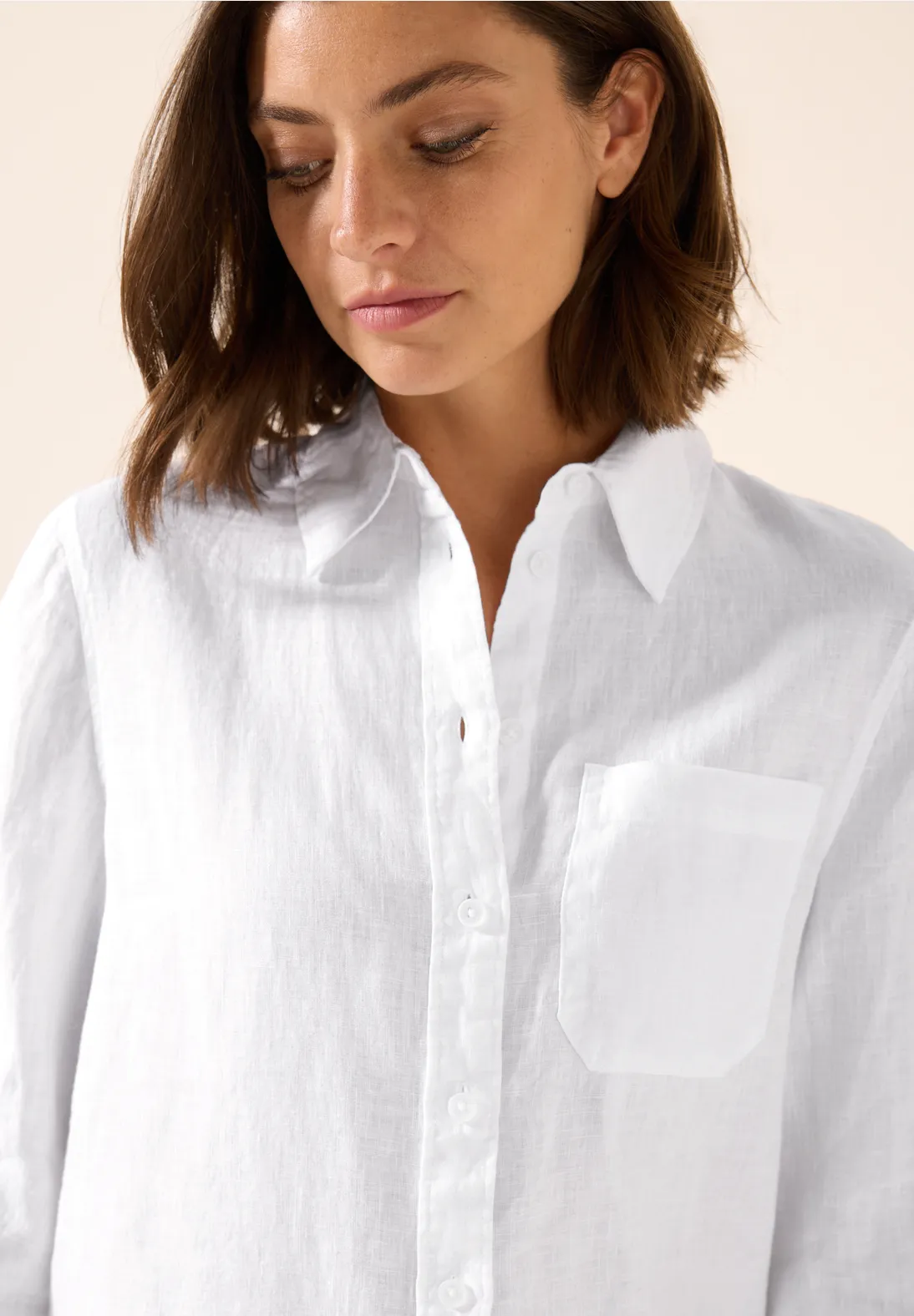Cecil Linen Blouse - White