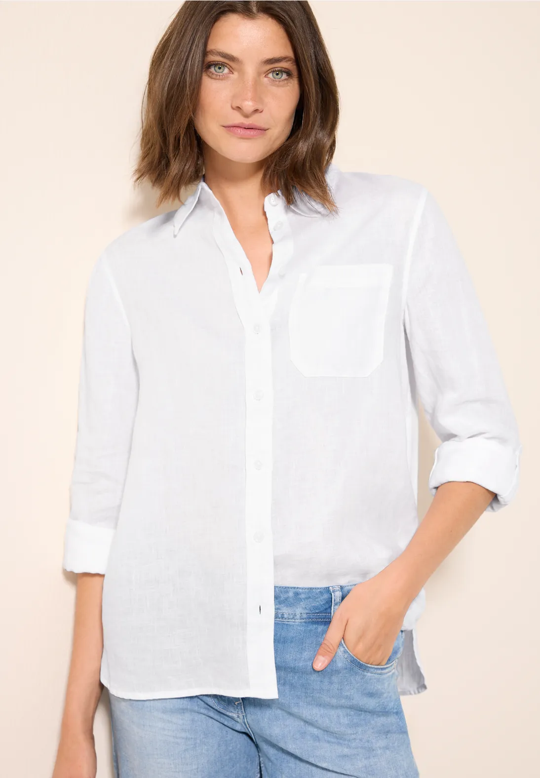 Cecil Linen Blouse - White