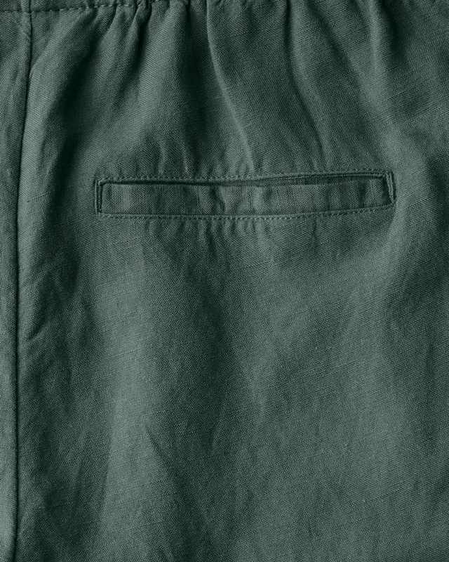 Cecil Wide Leg Pants, Linenmix - Balmy Khaki