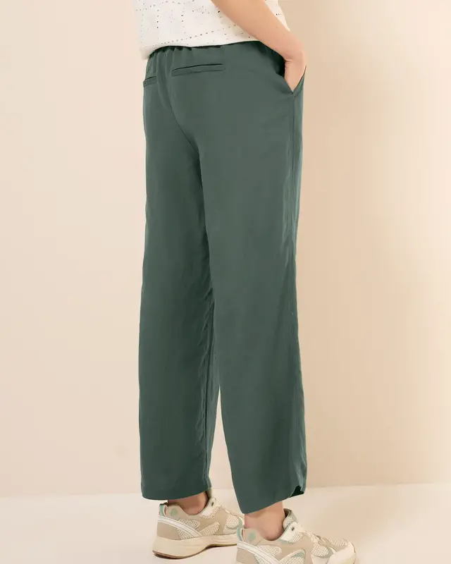 Cecil Wide Leg Pants, Linenmix - Balmy Khaki
