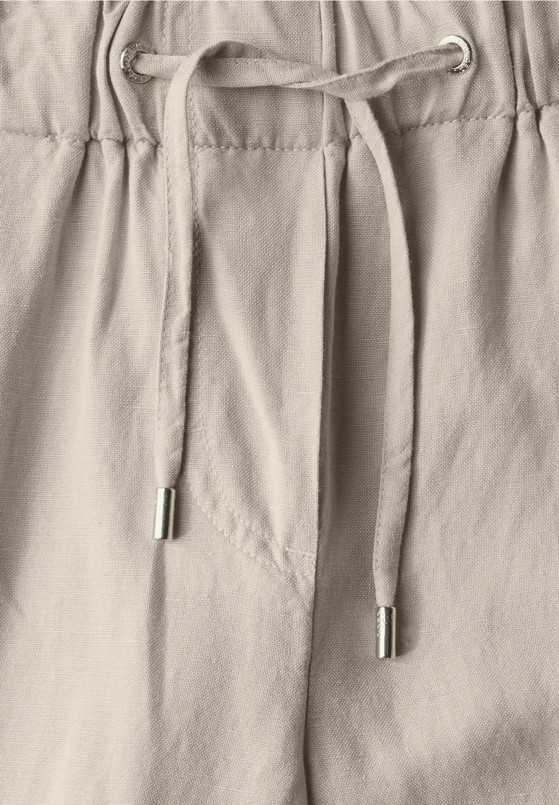 Cecil Wide Leg Linnenmix Broek - Pumic Beige