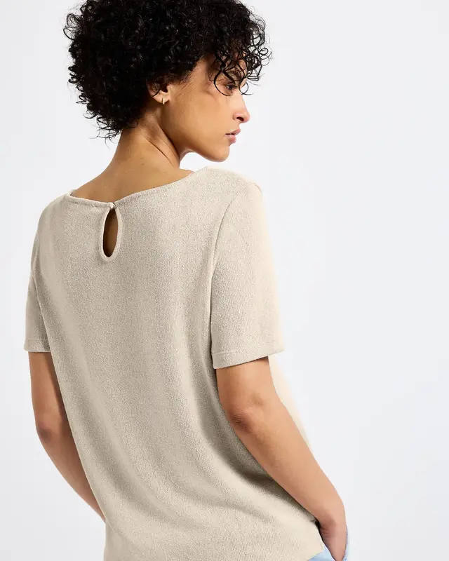 Street One Knit Look T-Shirt - Moonstone Sand
