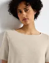 Street One Shirt met Gebreide Look - Moonstone Sand