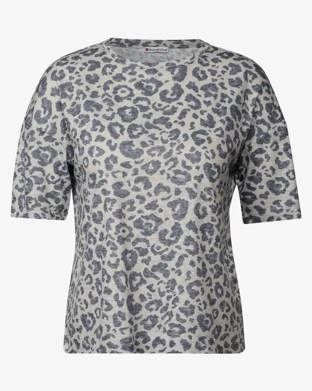 Street One Shirt met Patroon - Coastal Beige