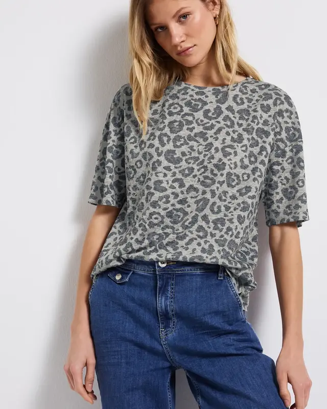 Street One Shirt met Patroon - Coastal Beige