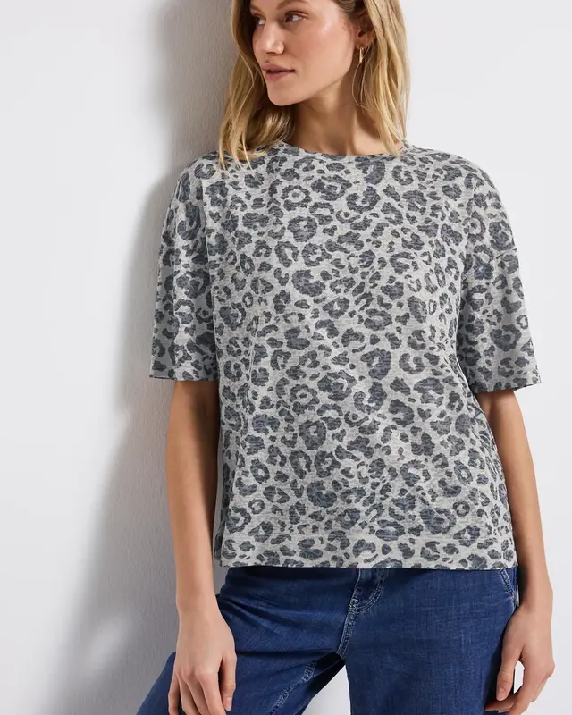 Street One Shirt met Patroon - Coastal Beige