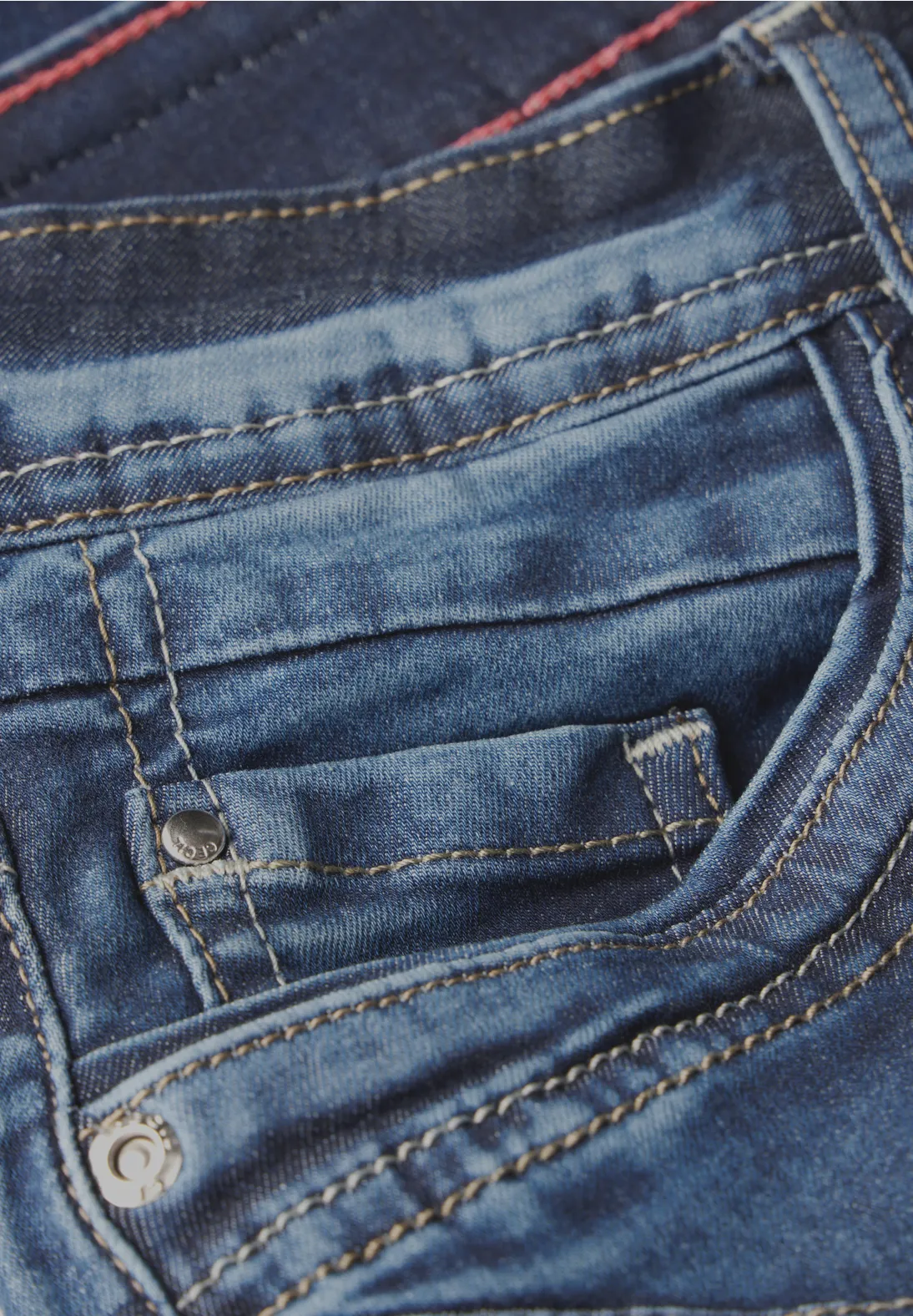 Cecil Denim Short Scarlett - Mid Blue Used Wash