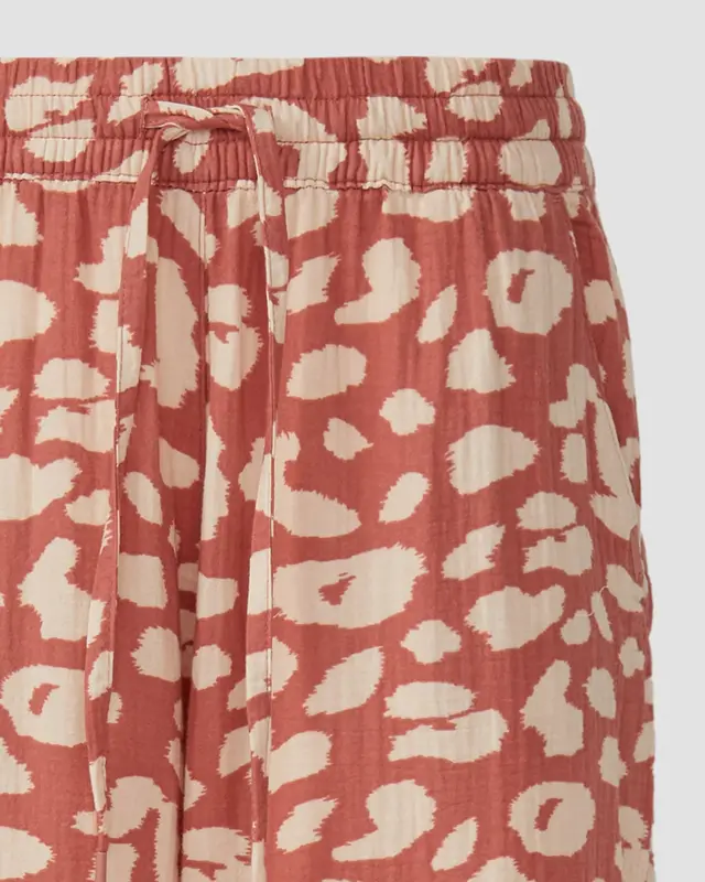 QS by S. Oliver Muslin Wide Leg Hose - Papaya