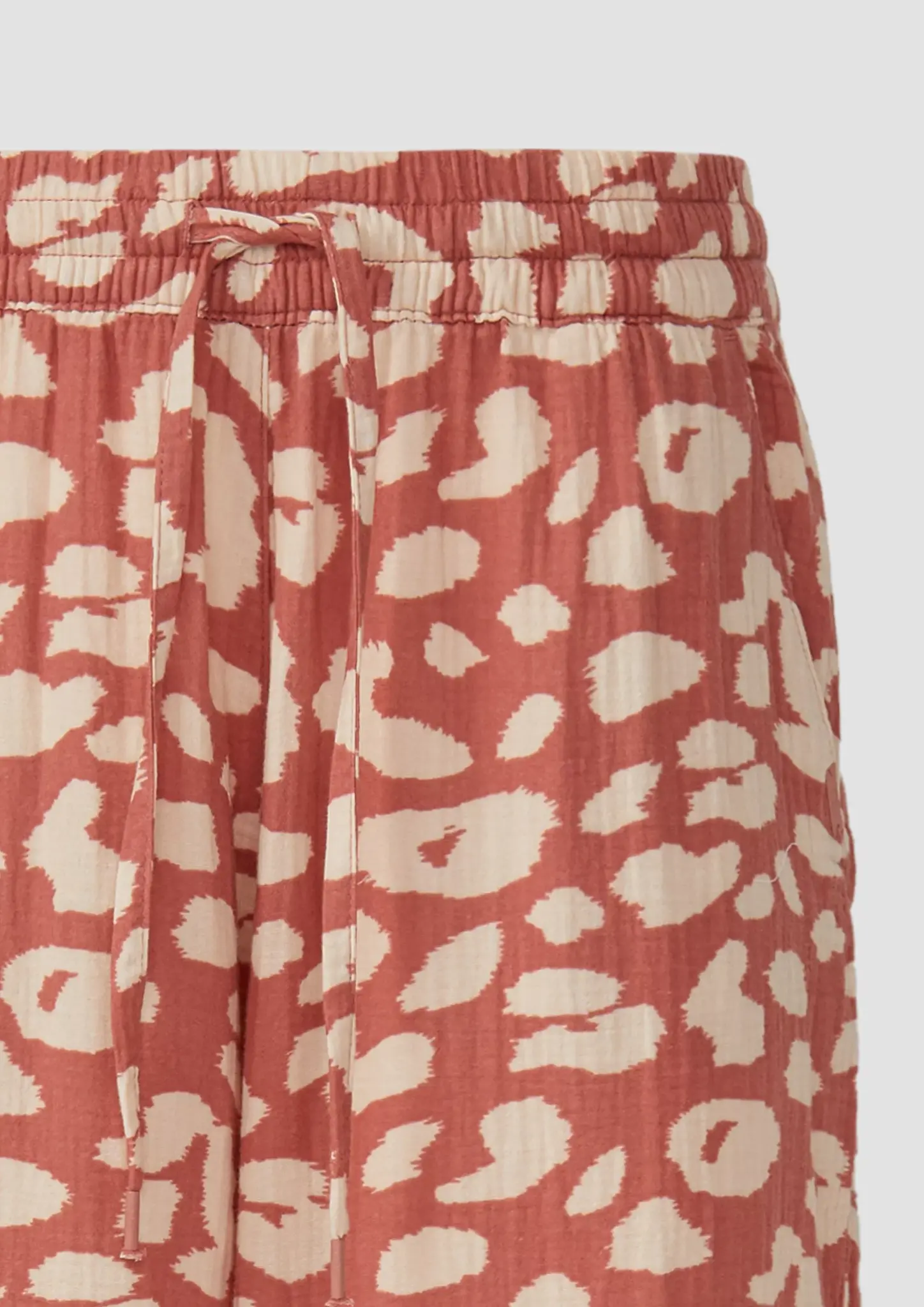 QS by S. Oliver Muslin Wide Leg Hose - Papaya