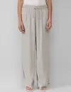 QS by S. Oliver Linen Blend Pants with Glitter Stripe - Dove Grey