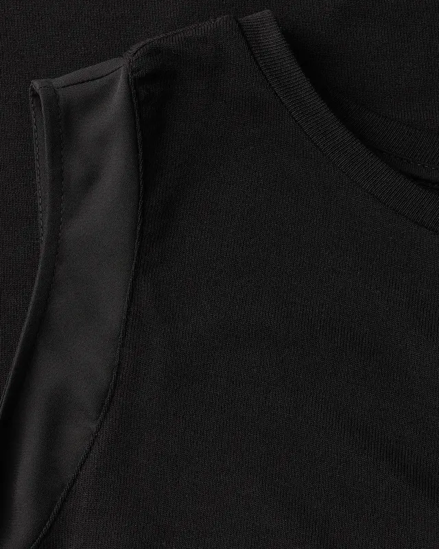 Street One Top met Chiffondetails - Black