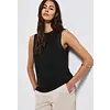 Top with Chiffondetails - Black