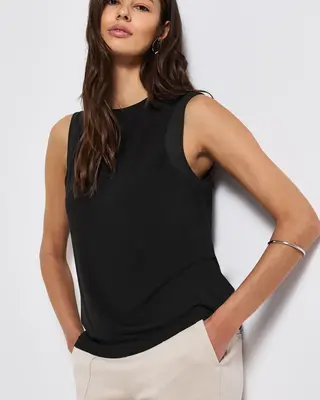 Street One Top met Chiffondetails - Black