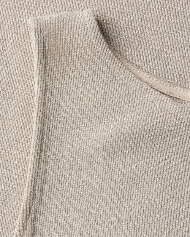 Street One Glinsterende Ribtop - Coastal Beige