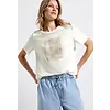 T-Shirt mit Frontprint - Off White