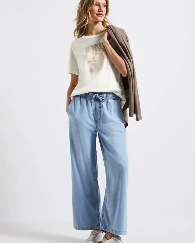 Street One T-Shirt mit Frontprint - Off White