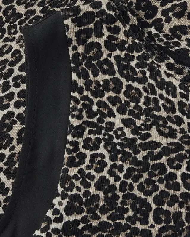 Street One Leo Top met Chiffondetails - Black