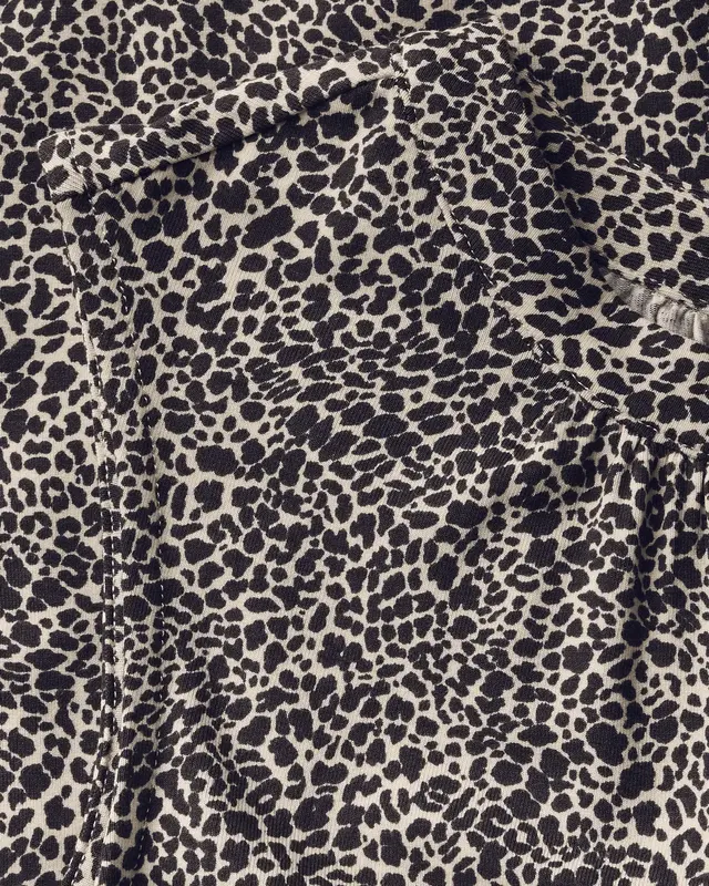 Street One Top mit Leo-Muster - Cotton Cream