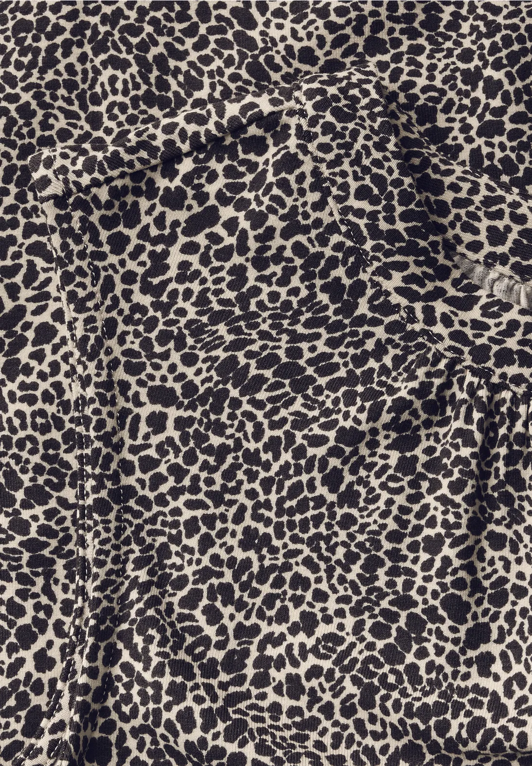 Street One Top with Leo Print - Cotton Cream