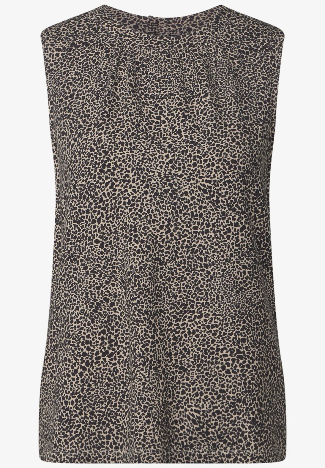 Street One Top with Leo Print - Cotton Cream