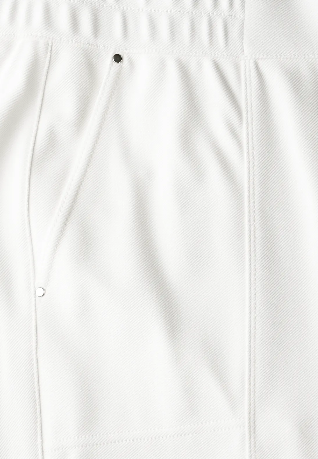 Street One Straight Leg Twill Pants - Off White