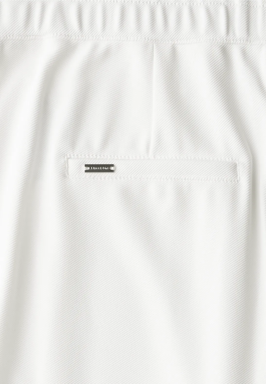 Street One Straight Leg Twill Pants - Off White