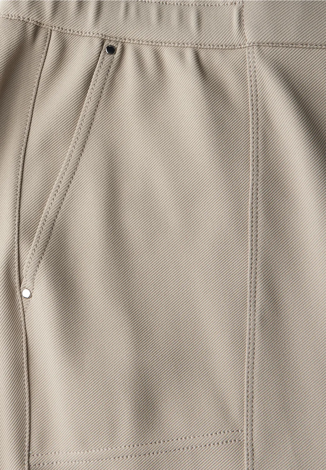 Street One Straight Leg Twill-Hose - Buff Grey