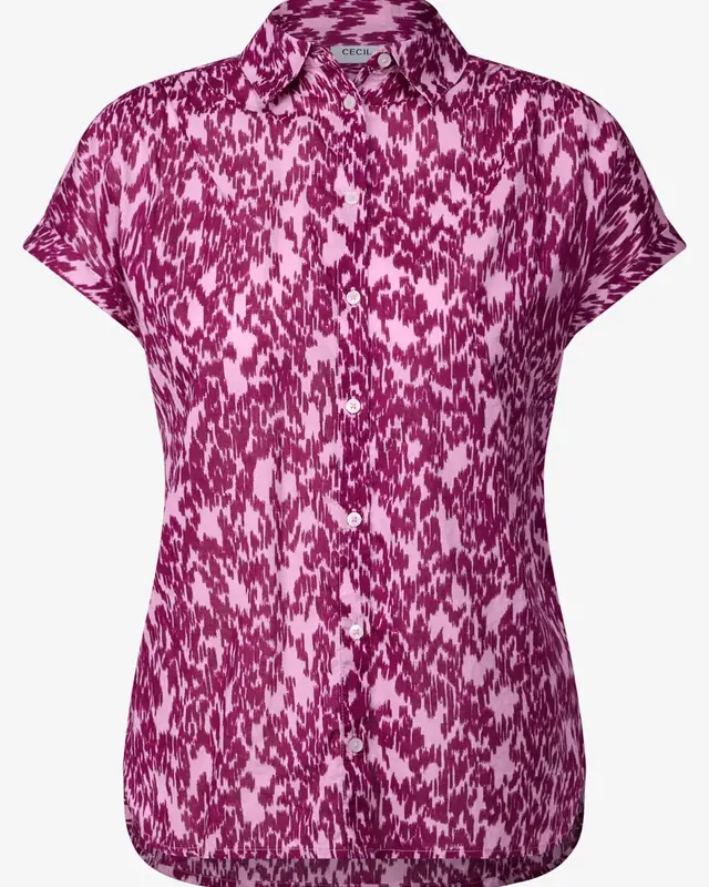 Cecil Bluse mit Minimal Print - Cherry Blossom Pink