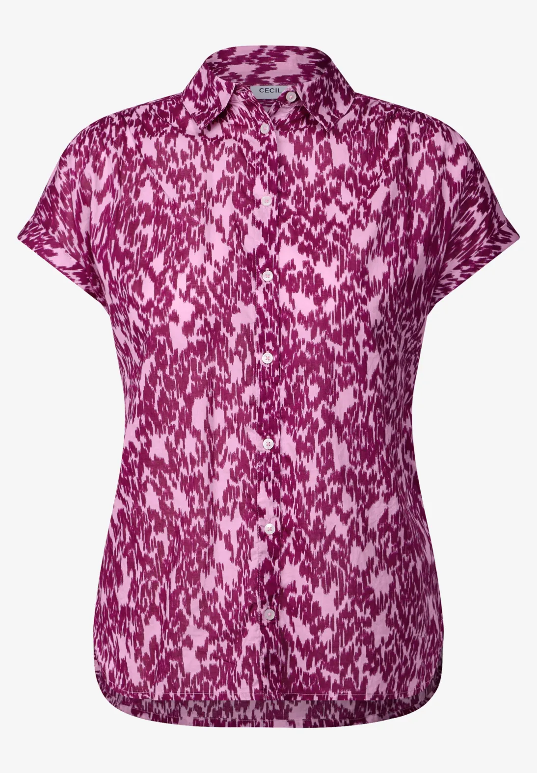 Cecil Blouse met Minimal Print - Cherry Blossom Pink